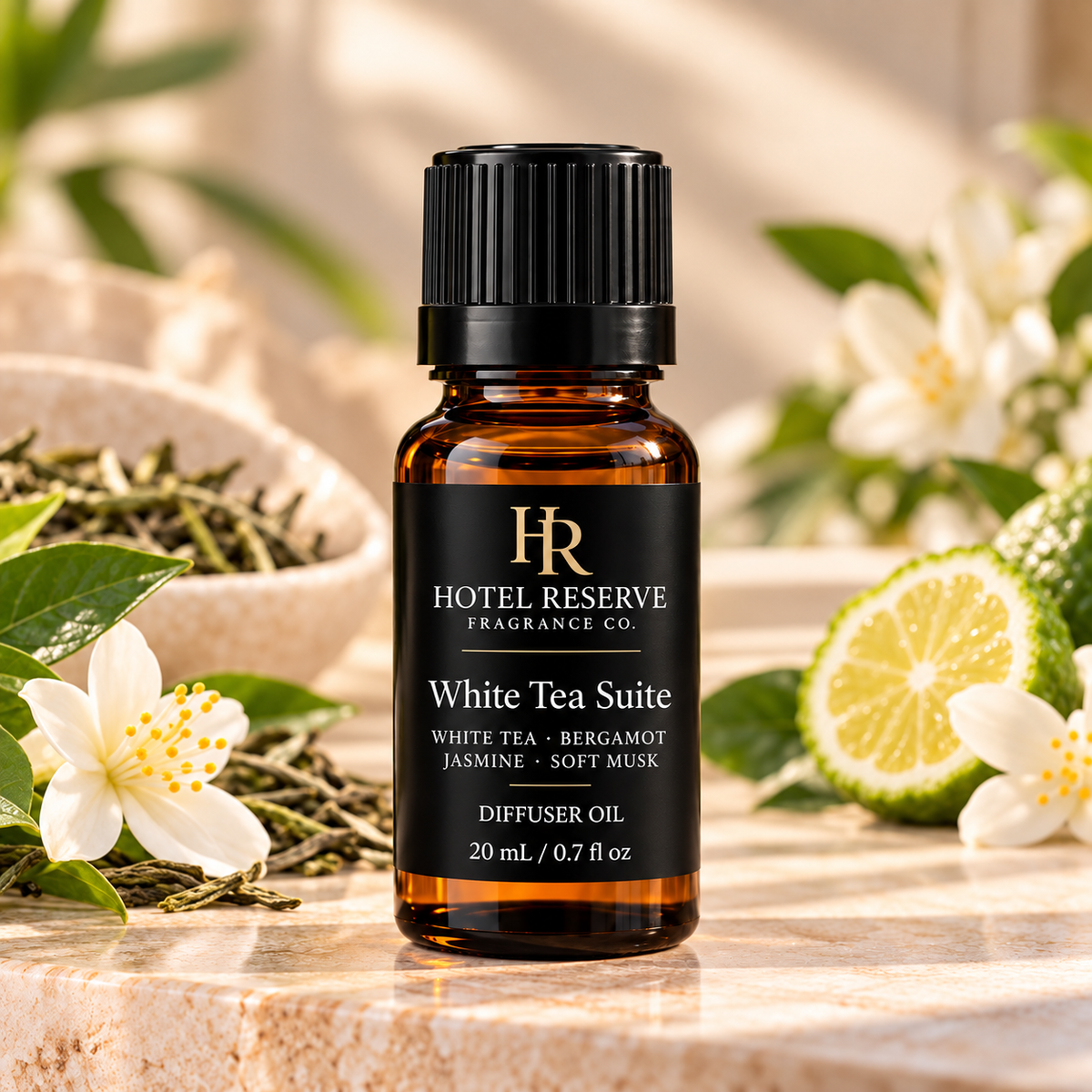 White Tea Suite Diffuser Oil | Hotel-Inspired Fragrance Oil for Waterless Diffusers